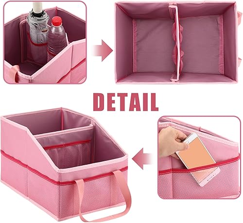 Miniatura 2 de Honeydak Organizador de asiento de pasajero, almacenamiento plegable para consola, asiento delanterotrasero con múltiples bolsillos, organizador de