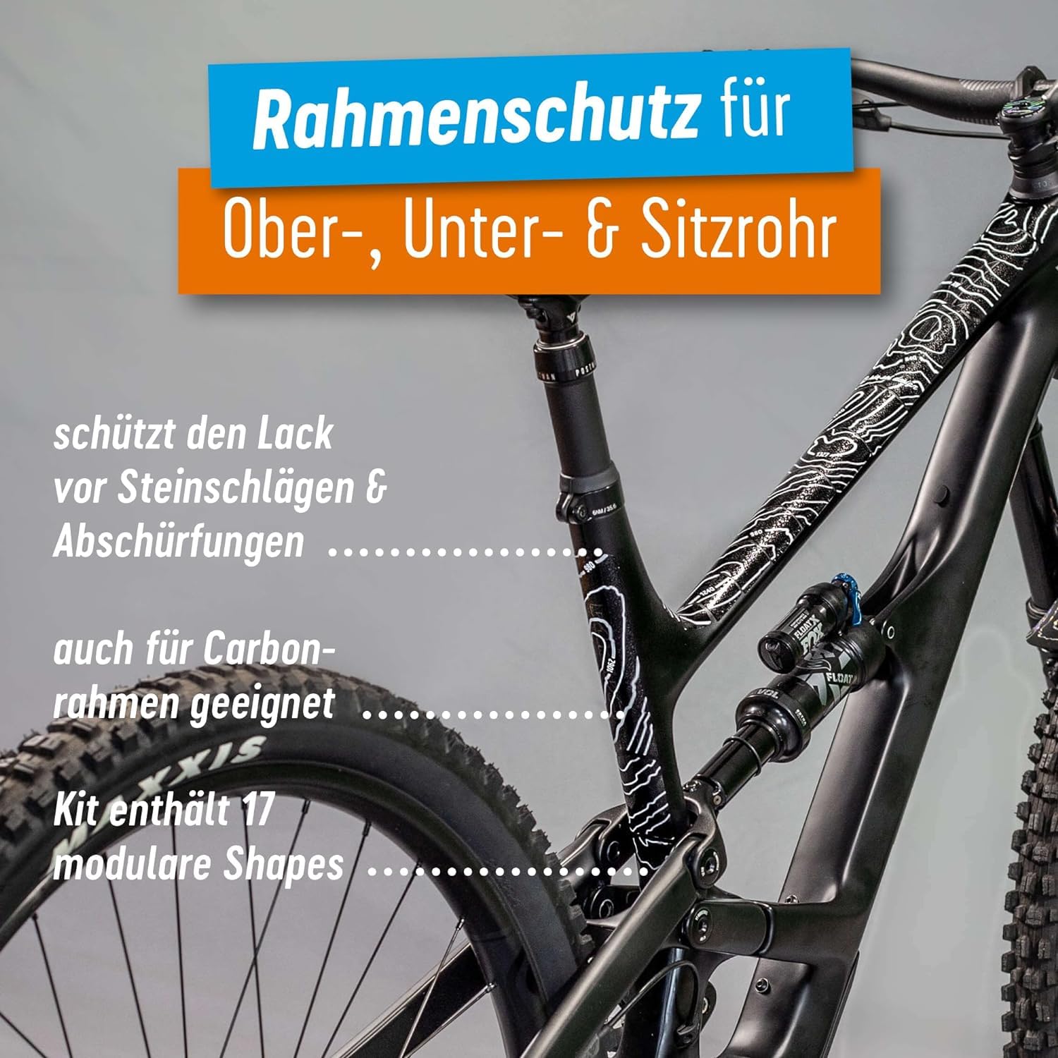 Riesel Design - Frame:Guard - stylische Fahrrad Schutzfolie für den Rahmen