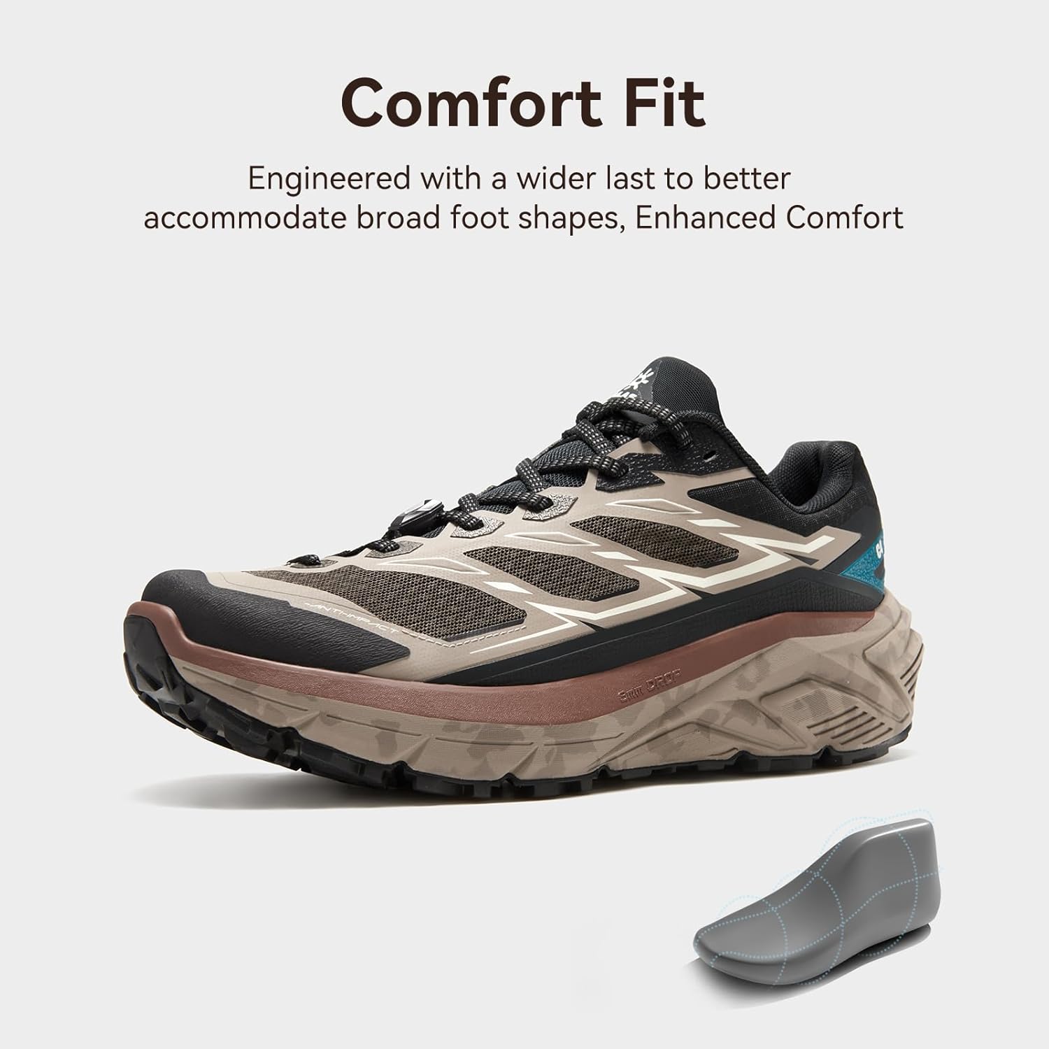 KAILAS Men's C4 Trail Running Shoes Cushioned Lightweight Slip Resistant Breathable Jogging Hiking Shoe