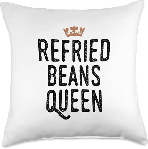 Refried Beans Queen Almohada gráfica 18 x 18 pulgadas multicolor Refried Beans Queen Almohada gráfica 18 x 18 pulgadas multicolor
