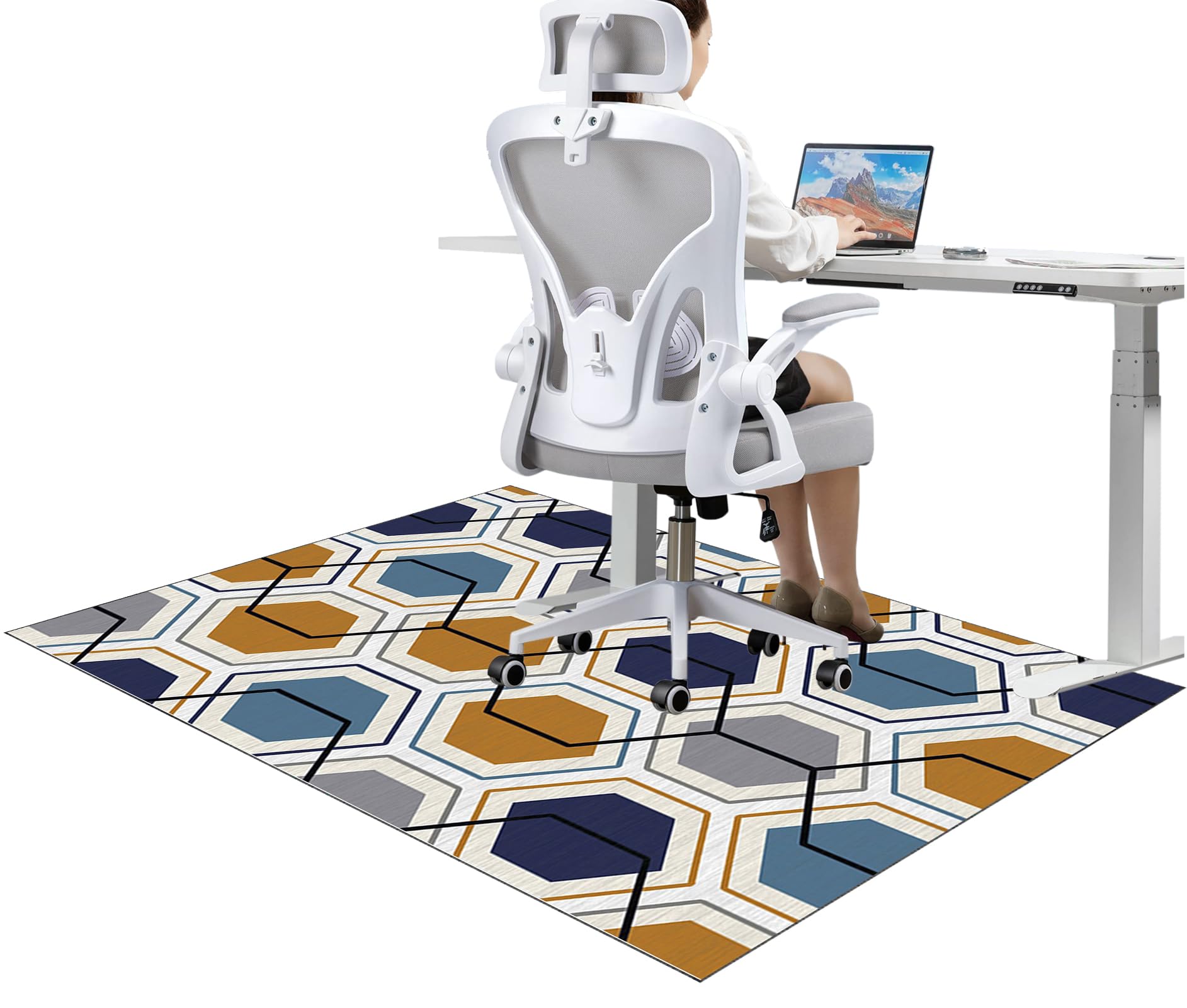 Jaevkwzy Color - 55 Chair Mat For Hard Floor Office Chair Mat Desks Mats Large, Floor Protector For Home Office Wooden Floors, 120 X 150 Cm Hard-Floor Chair Mats Easy Glide, Carpet Protector Chair Mat For Office