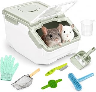 Chinchilla Dust Bath Container Kit, Extra Large Plastic Bath House