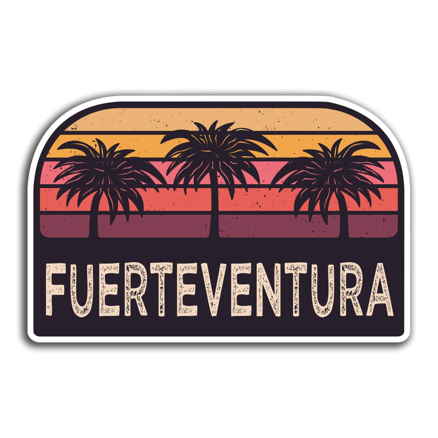 Destination Vinyl Ltd Multi 2 X 10Cm Fuerteventura Sun Vinyl Stickers - Travel Sticker Laptop Luggage #23719 (10Cm Wide)