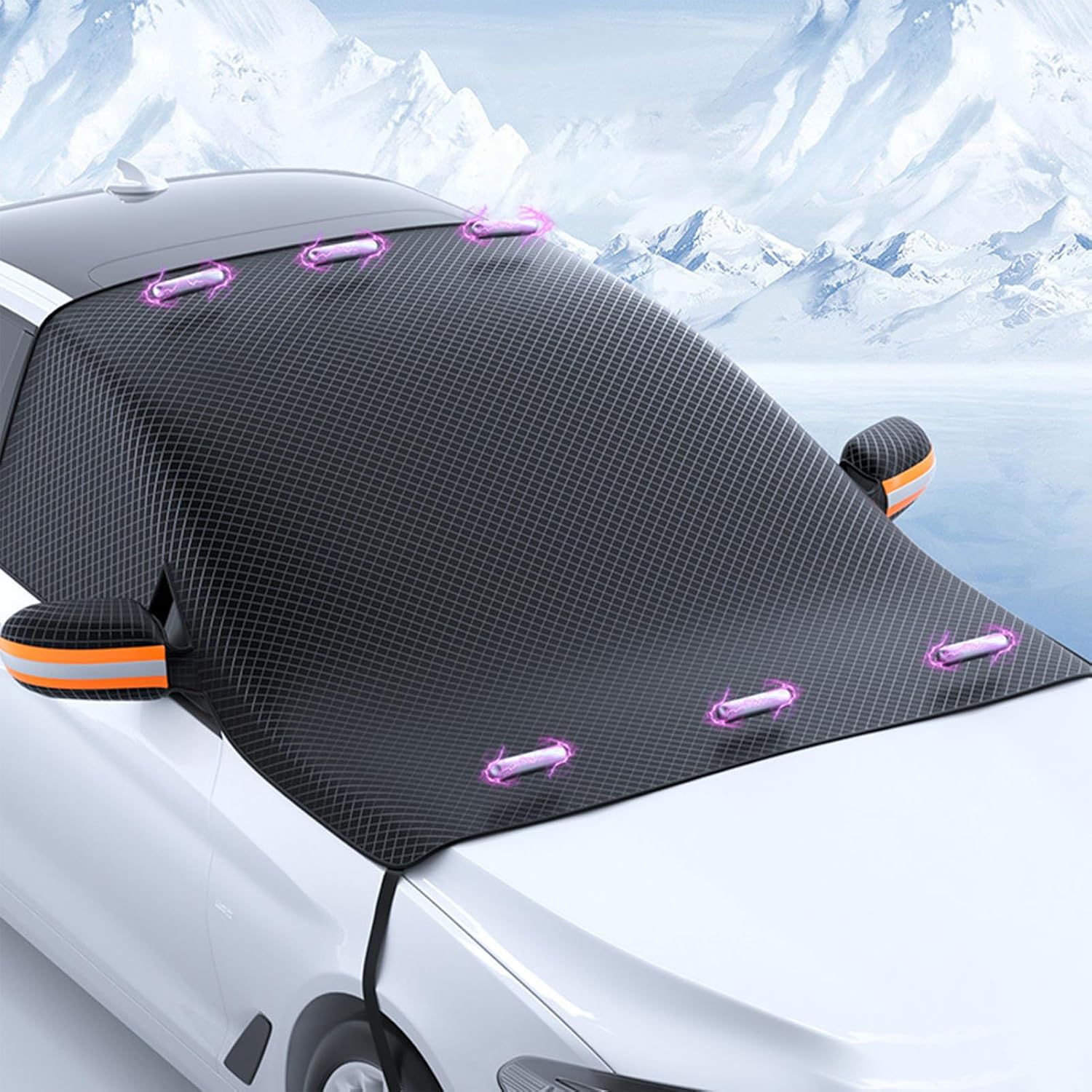 Car Cover Visor Magnetic Thickened Half Semi Snow Dust Protector Foldable for Cars