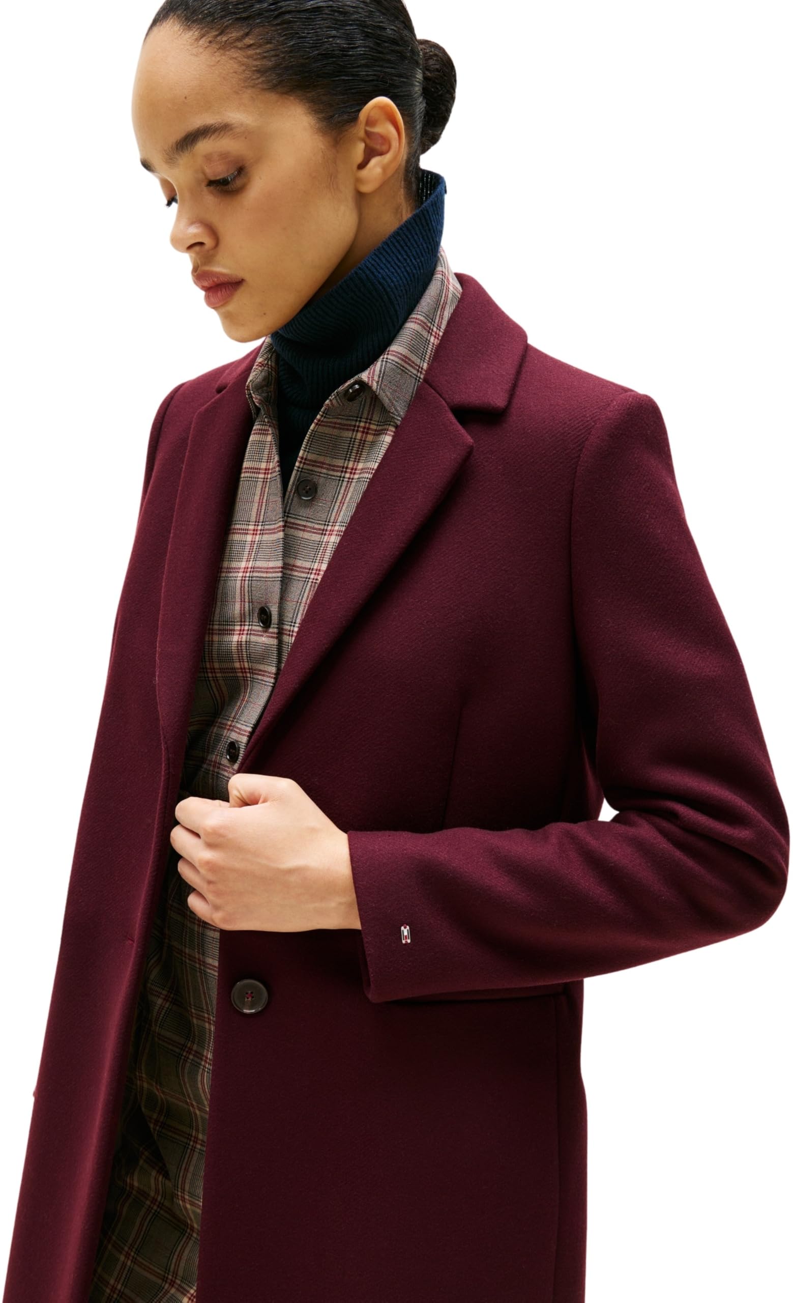 Tommy Hilfiger Damen Mantel Classic Wool Einreihig