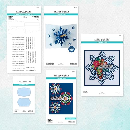 Spellbinders Invierno Die Cutting Set 5-Pieces/Bibi's Snowflakes I Want it All! Bundle/BD-0796