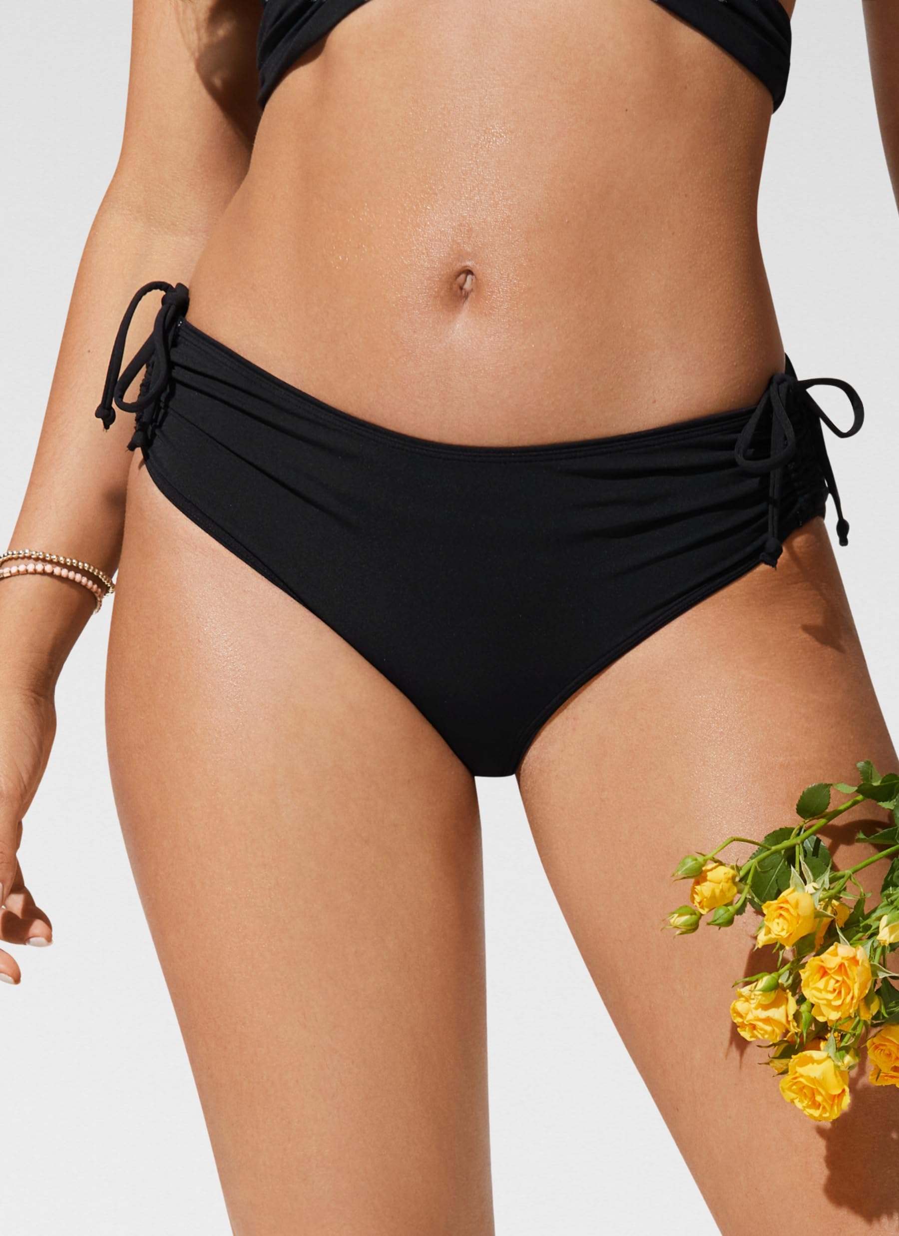 Braguitas de Bikini CRZ YOGA para Mujer con Lazo Lateral Ajustables