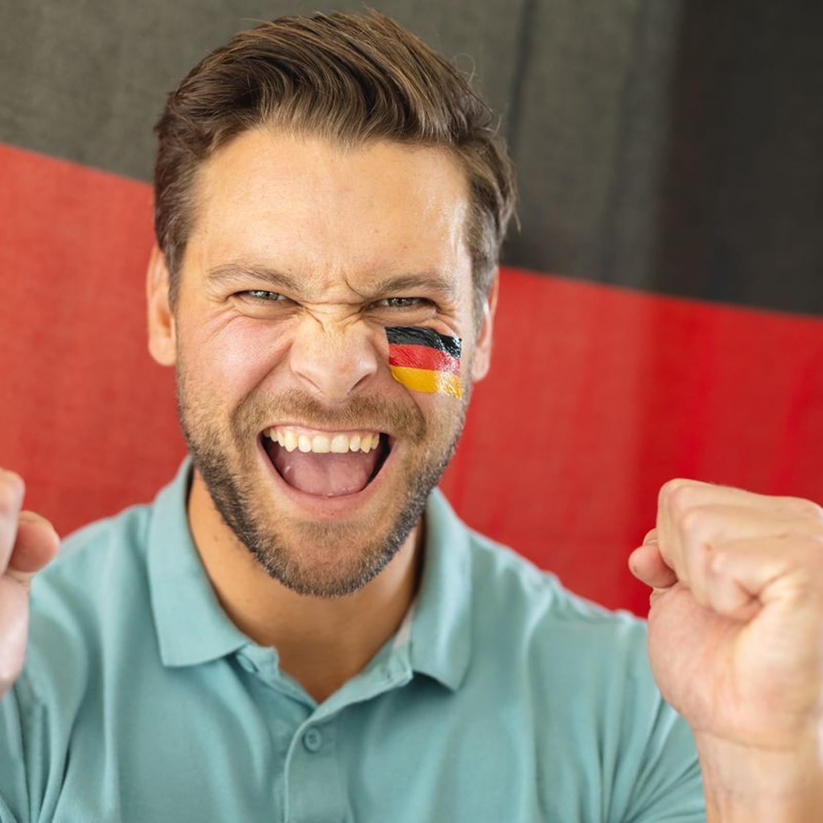Maquillage Rouge, Blanc Et Bleu | Maquillage Drapeau Français | Maquillage Lavable 3 Couleurs, Motif Drapeau National | Maquillage Arc-en-ci-el
