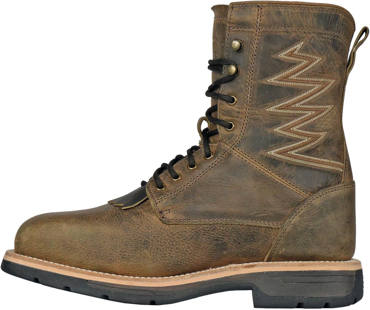 Hoss Men's Brisbee Lacer Distressed Fire and Safety Boot