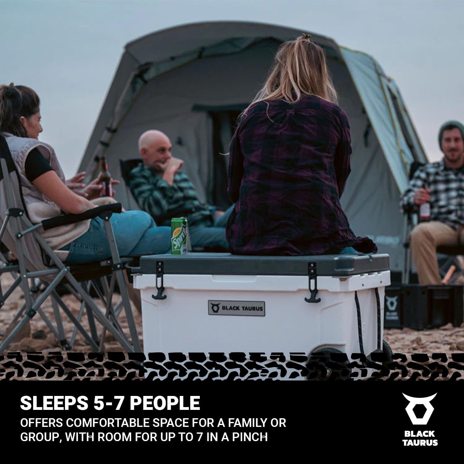 Turbo Heavy-Duty Camping Tent – Quick-Setup 4-Season Family Tent with Waterproof 150D Shell & Instant Frame – Choose Capacity (HD 300/HD 450) & Color