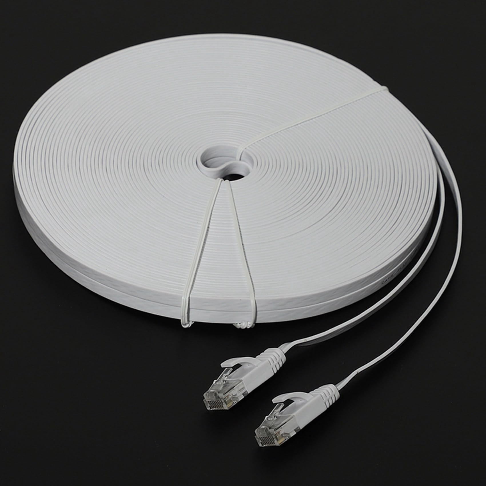 3X Kabel Ethernet Cat 6 100 Stóp (30 Metrów) Płaskie, Wąskie, Długie Kable Krosowe Sieci LAN, Kabel Komputerowy Cat6 High Speed