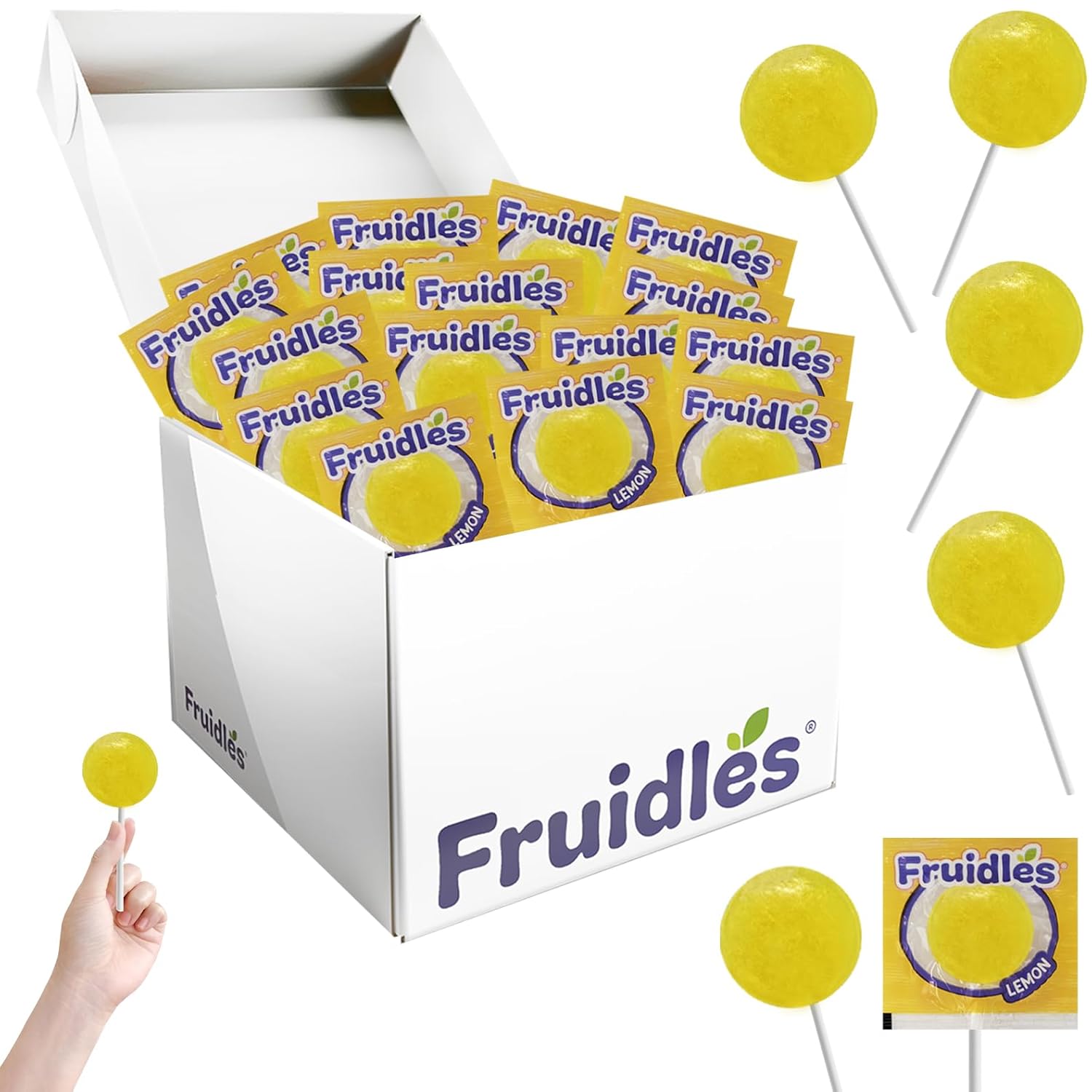 1200 Lemon Lollipops Candy Suckers for Kids, Perfect for Gifting, Parties, Events,10 Gram Lollipops (1200-Pack)