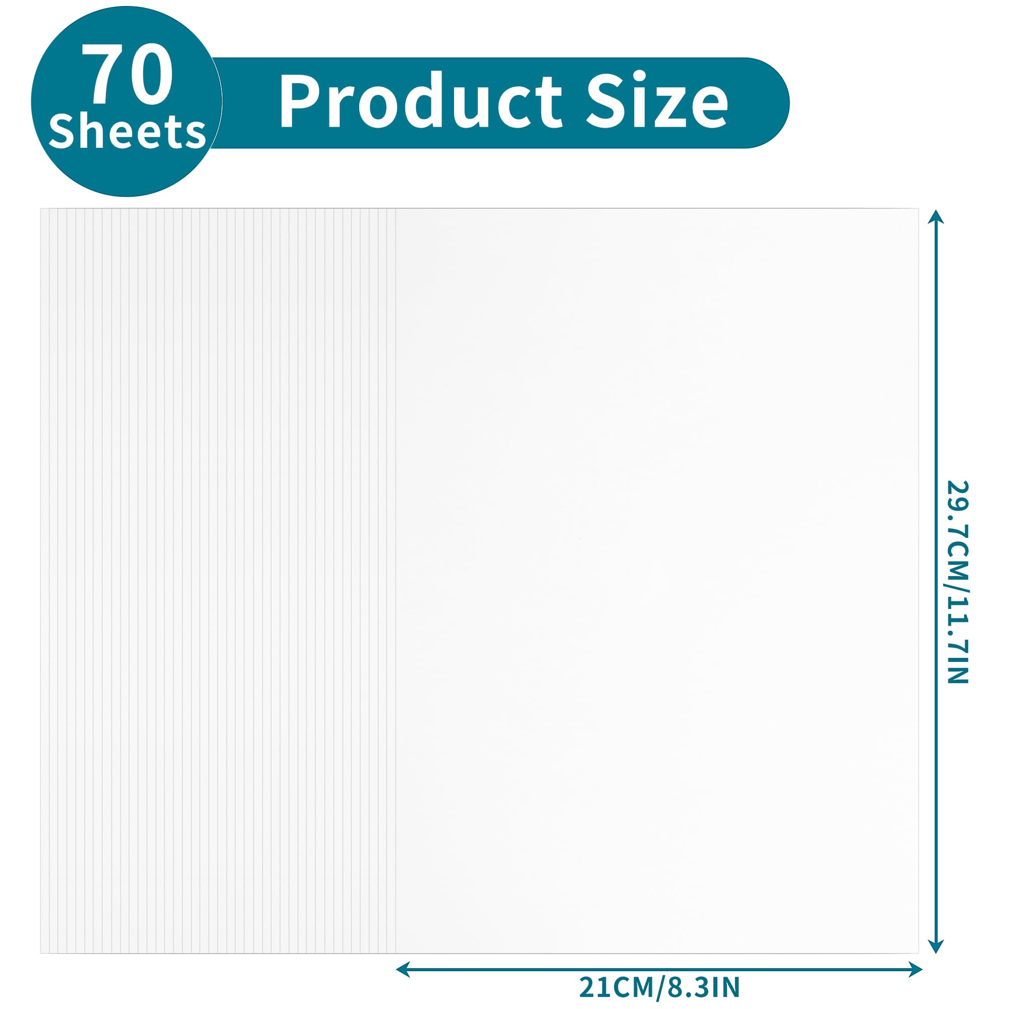 Bianco Carta Cartoncino A4 200 g/m² 70 Fogli per Stampante Biglietti Bricolage Scrapbooking