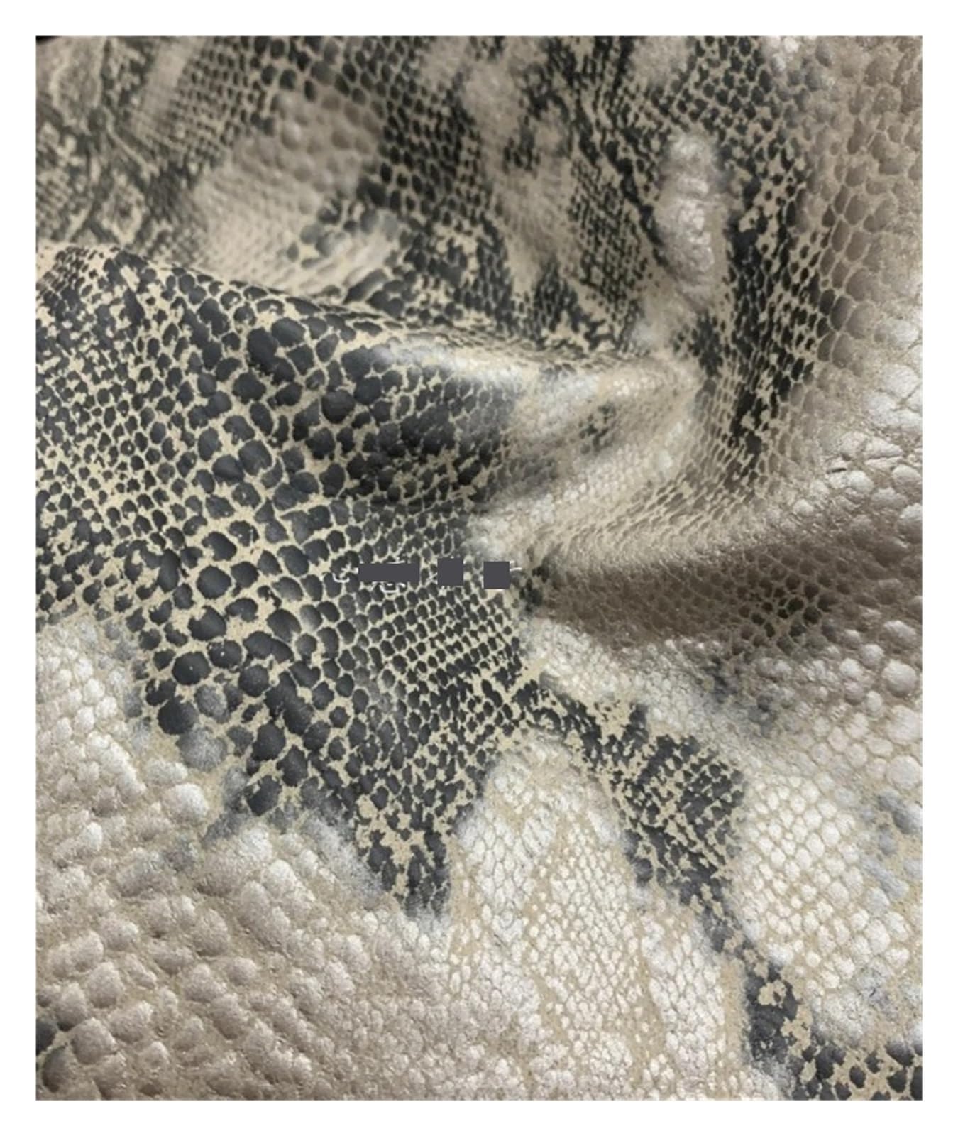 FIgpmwld Faux Suede Fabric, Suede Fabric Coated Python Patterned Elastic For DIY Sewing By Meter