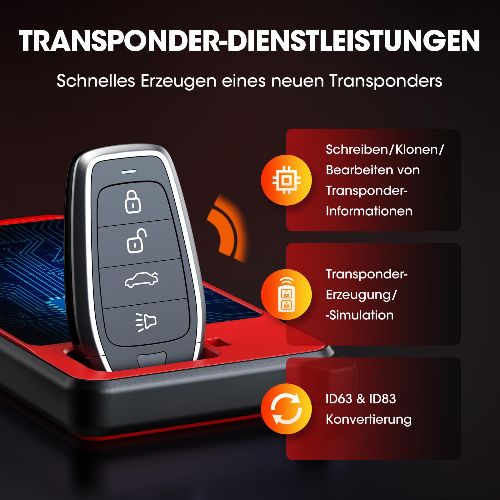 Autel MaxiIM KM100E Schlüsselanhänger Programmiergerät, 2024 Neueste Lite von IM508 IM608, 60s Schlüssel-Generierung, IMMO Lernen, Chip lesen, schreiben, klonen, Eingebauter APB112, 2PCS IKEYs