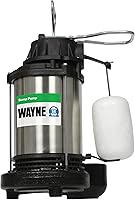 Wayne CDU980E 3/4 HP Submersible Sump Pump - Cast Iron & Stainless Steel, 5490 GPH, Vertical Float Switch, 5-Year Warranty