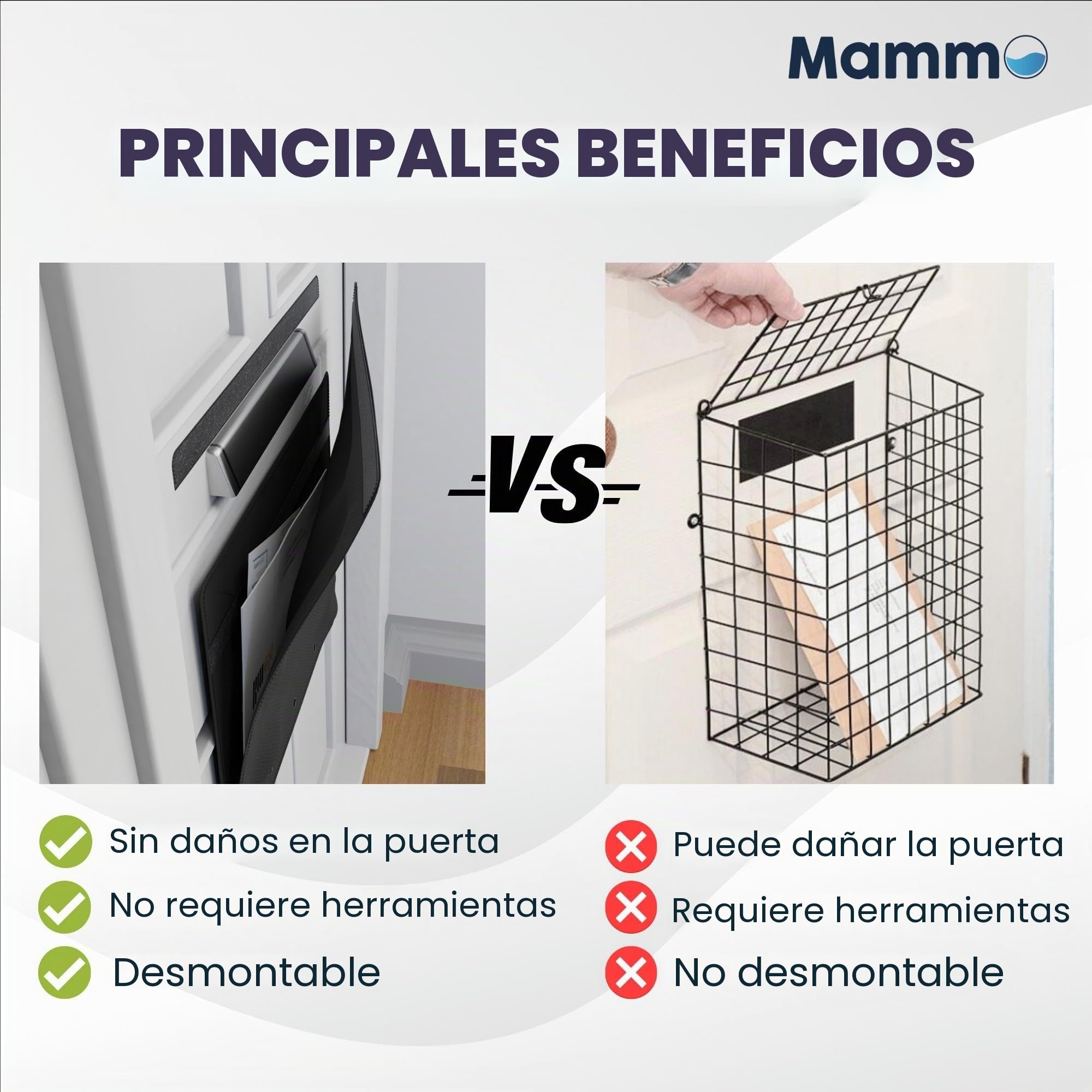 MAMMO Receptor de buzón, receptor de correo, alternativa a la jaula de buzón, atrapador de cartas para puerta delantera, cubierta de buzón para cartas y paquetes pequeños, universal, fácil