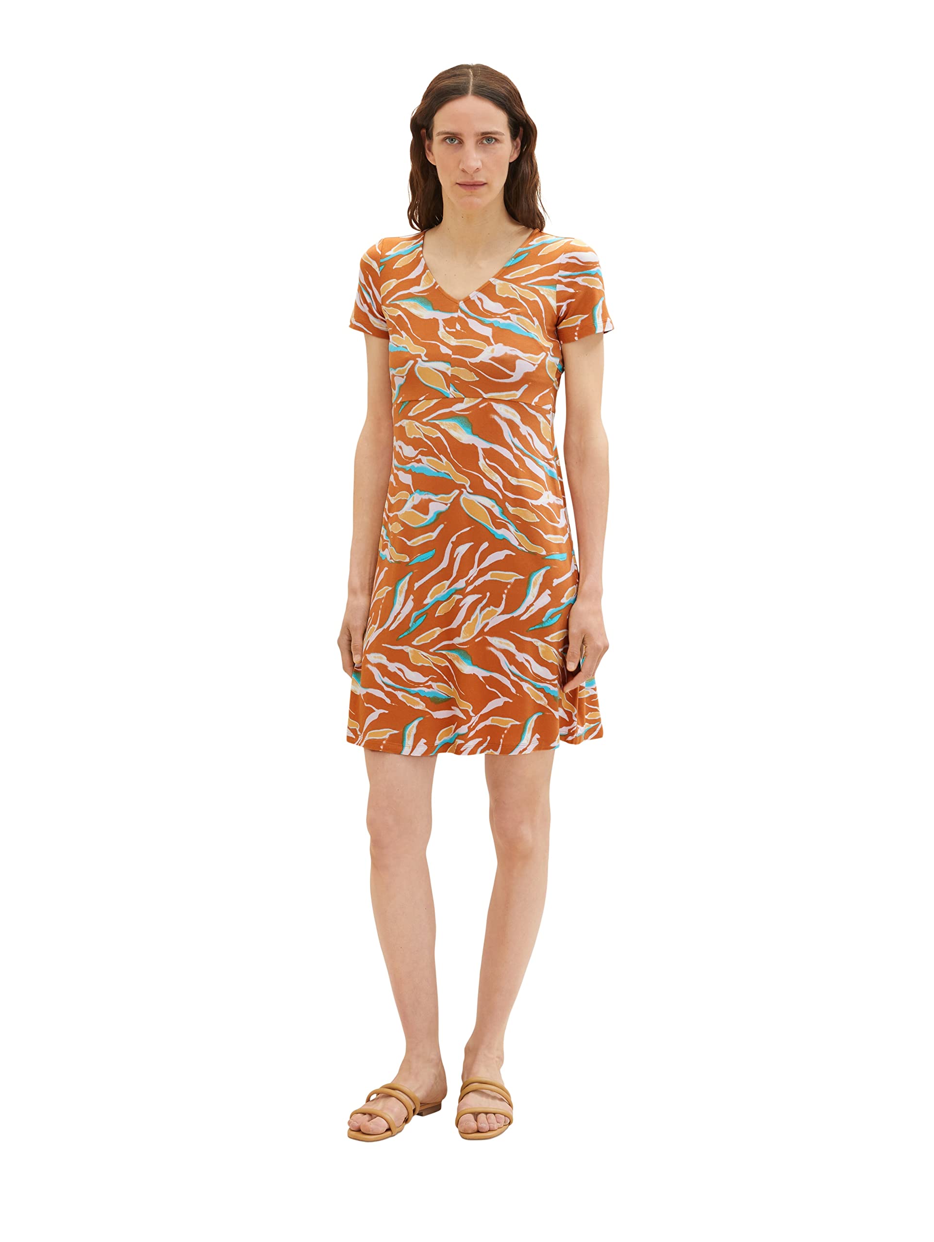 TOM TAILOR Damen Jersey Kleid mit Muster