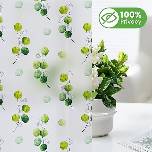 Vista 46 de DKTIE Película decorativa de vinilo para ventana de adherencia estática, película de privacidad no adhesiva con kit de instalación, tecnología