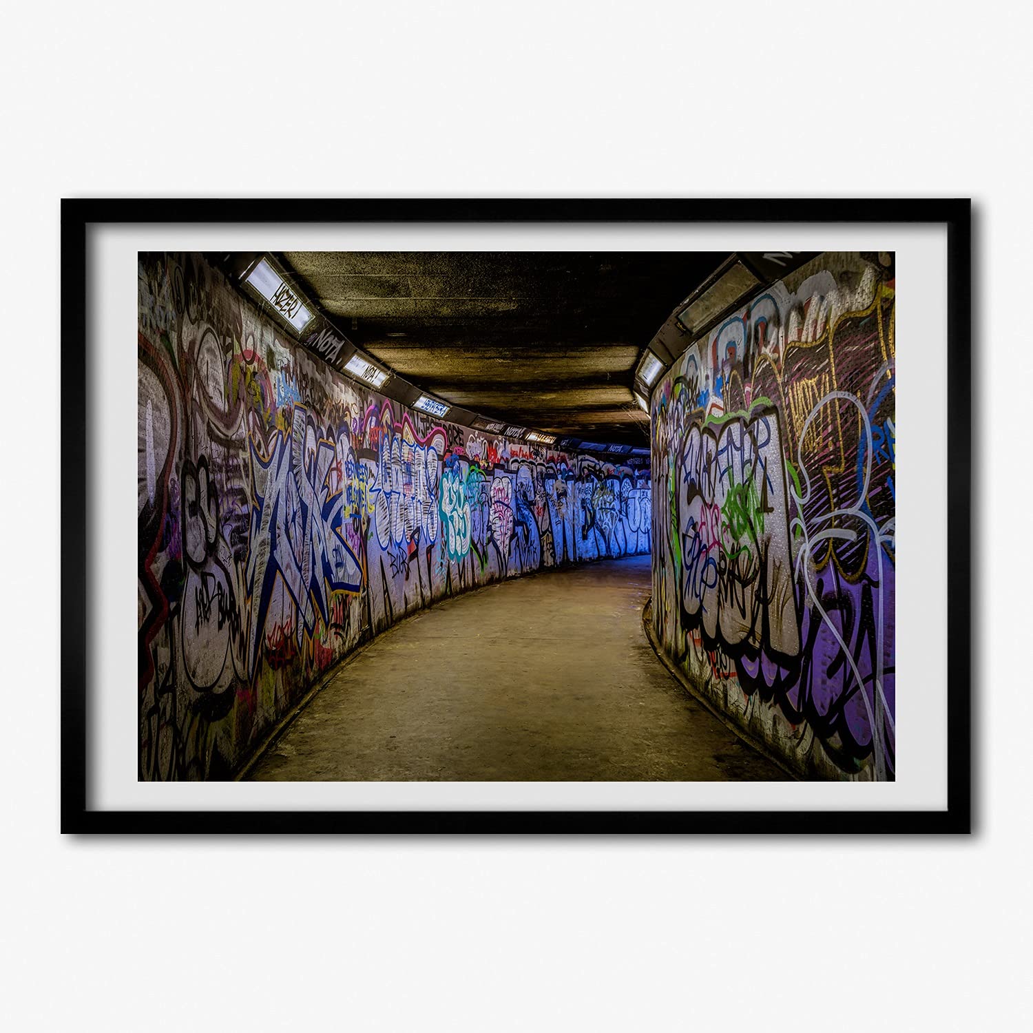 Cadre MDF 70x50 cm Tulup Tableau Graffiti Dans Le Metro - 6