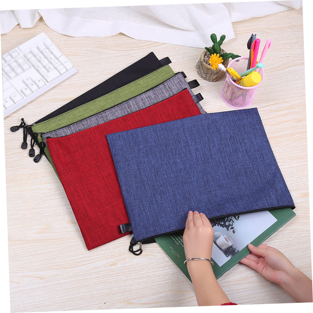 DOITOOL 10piezas Bolsa Organizadora Portátil Para Papelería Material Escolar y Oficina