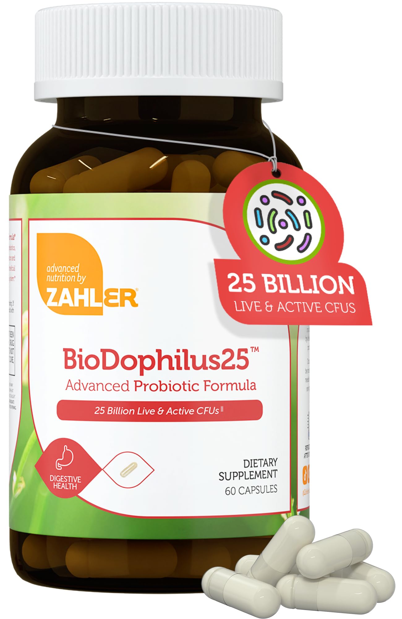 Zahler BioDophilus25, 25 Billion CFU Probiotic + Prebiotic - 11 Strains Daily Probiotic Supplement - Kosher Probiotics for Women for Digestive Health, Probiotic