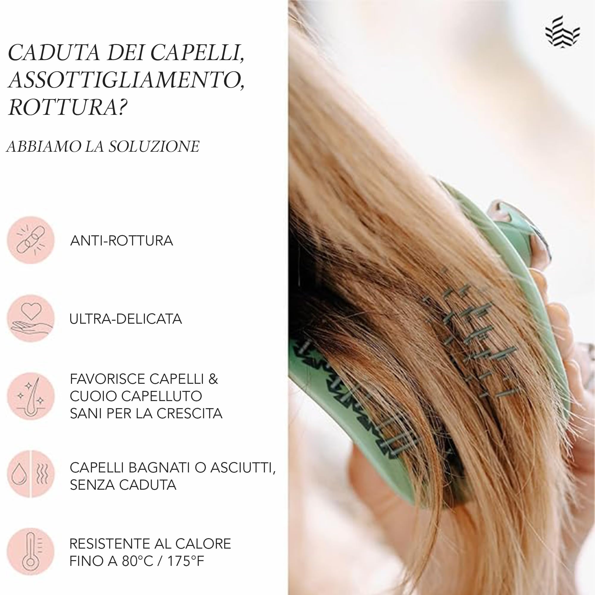 Spazzola Originale Manta Anti-Rottura – La Migliore Spazzola Districante e Flessibile per Capelli Sani, Diradati e di Tutti i Tipi, Cura Delicata dei Capelli per Donne e Uomini, Rosa