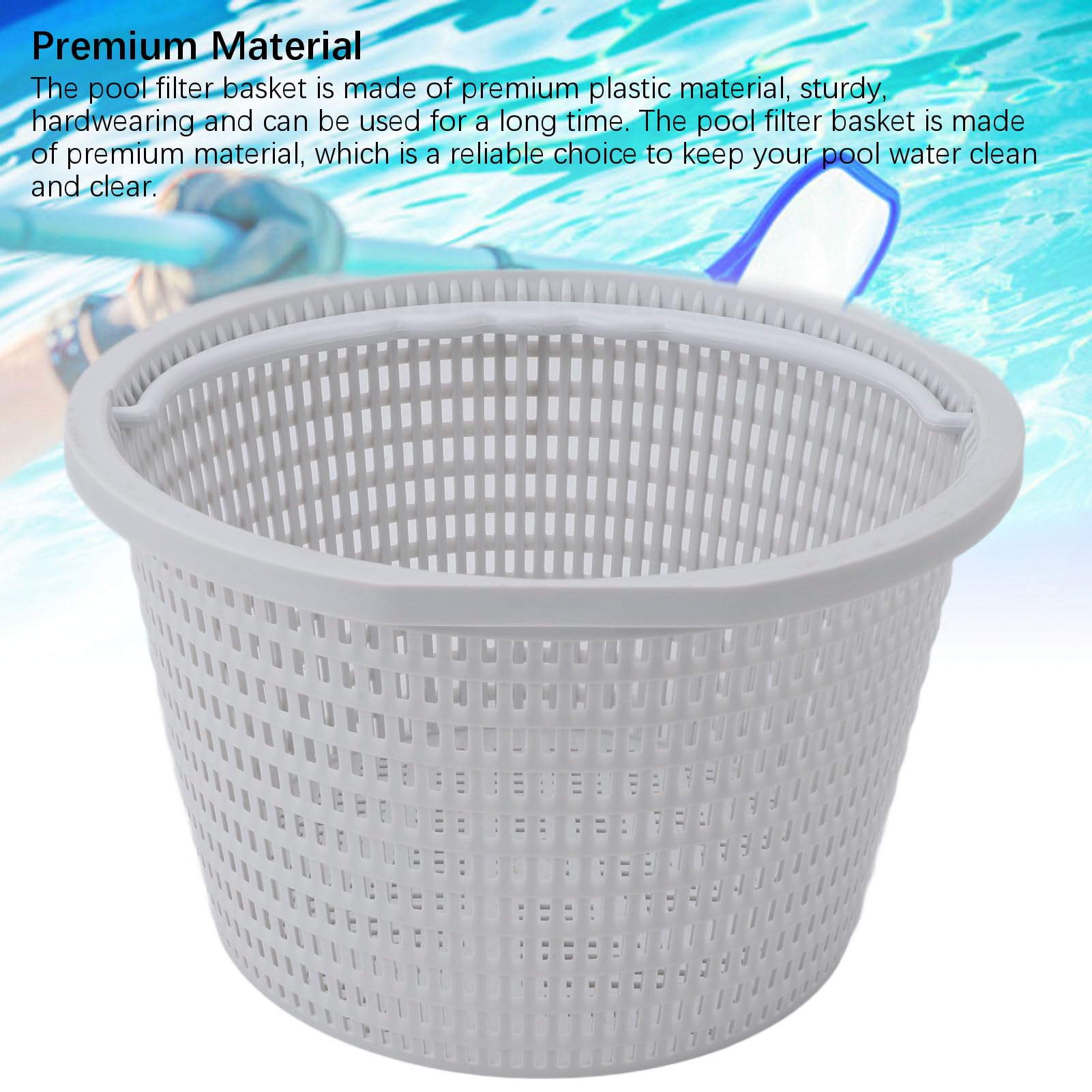 Mumusuki Cesto di Ricambio di Skimmer di Piscina Universale, 05280r0200 Cesto Filtro Grande in Plastica con Maniglia per Piscine, Spa