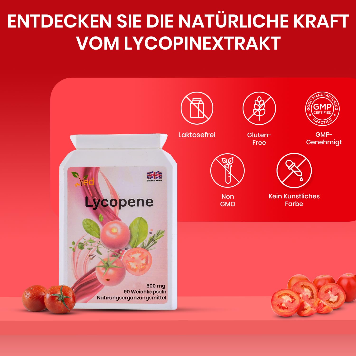 Ved Lycopene Supplement 500mg x 180 Softgel(Pack of 2)