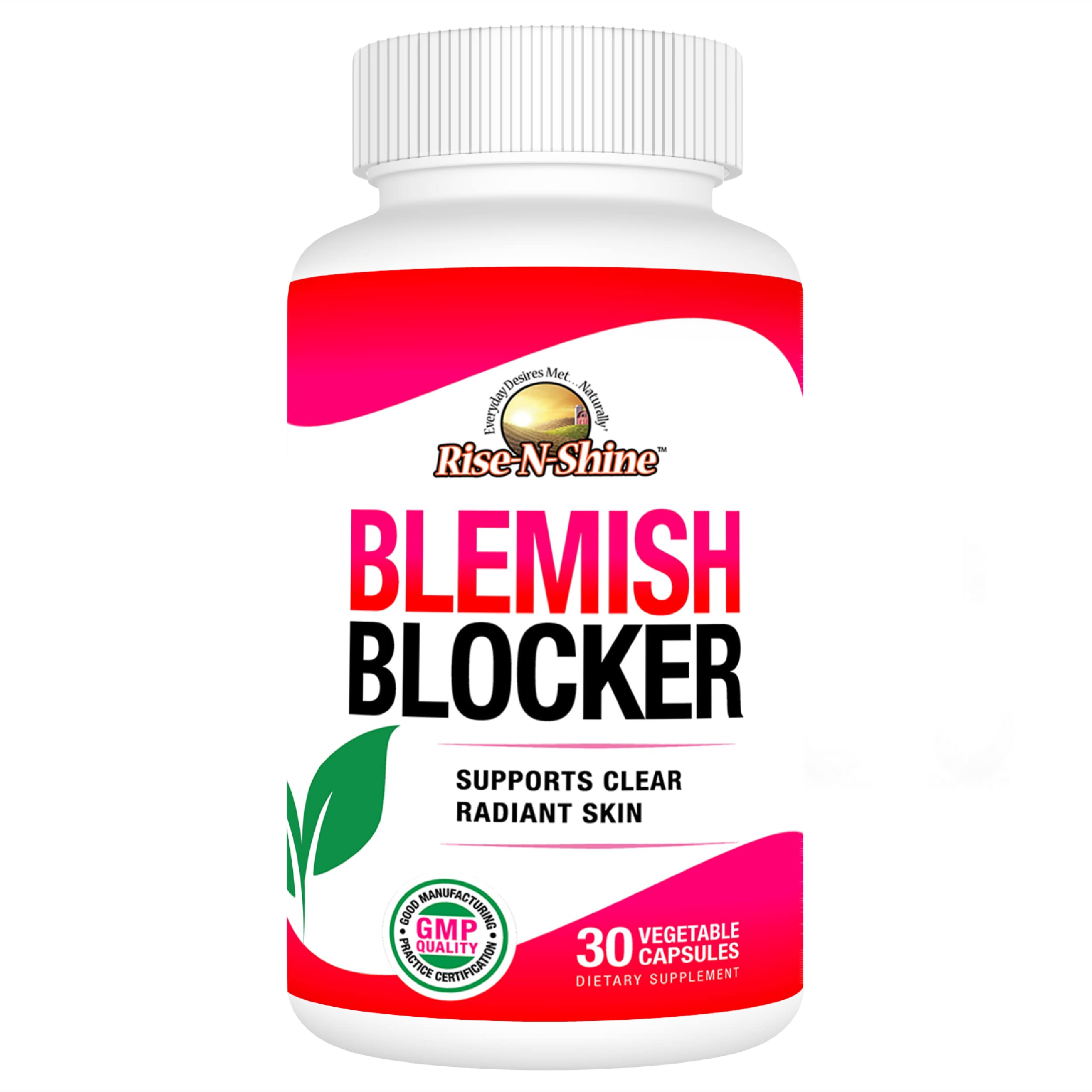 Rise-N-Shine Blemish Blocker Skin Clearing Supplement - Promote Clear and Radiant Skin - 30 Day Supply