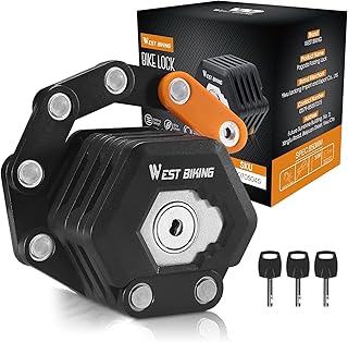 Sponsored You’re seeing this ad based on the product’s relevance to your search query.Learn more about this advertisement ICOCOPRO Bicycle Lock Folding Lock, 85 cm Bicycle Lock with Bracket, Bicycle Lock High Security (Black)