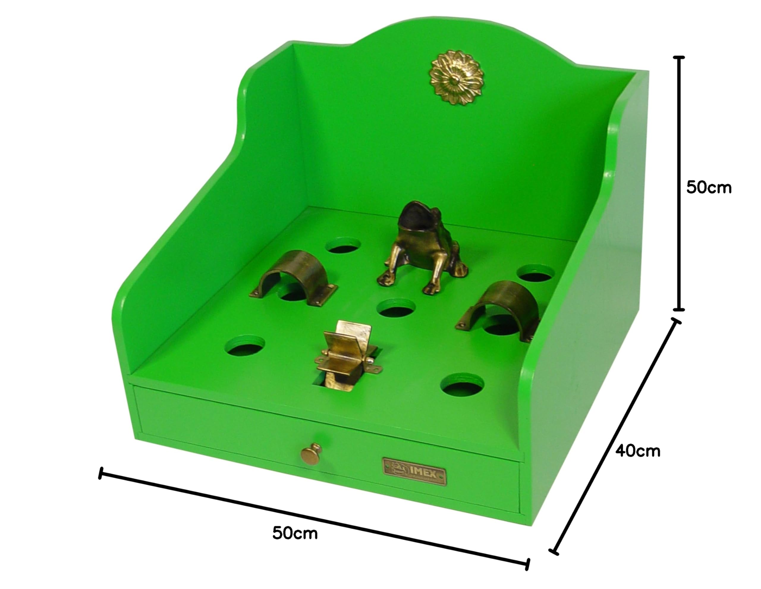 IMEX EL ZORRO 71758 Sobremesa Juego Rana Madera, Verde, M