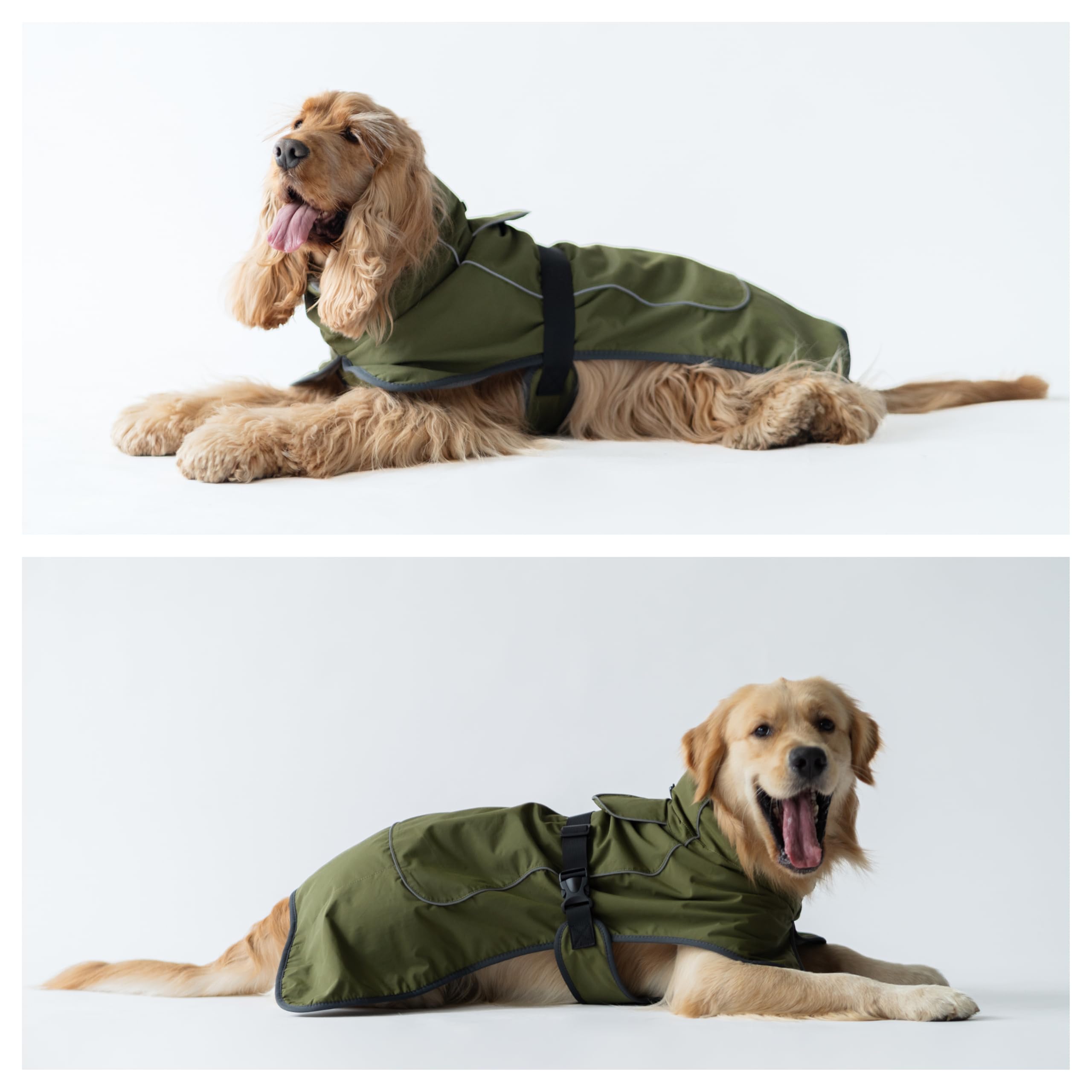DOGOPAL Cappotto Cane Impermeabile - Giacca Antivento Riflettente con Fodera Calda, Cappottino Traspirante per Freddo Inverno, Adatto a Taglia Piccola, Media e Grande (40)