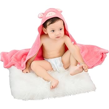 pig hooded towel