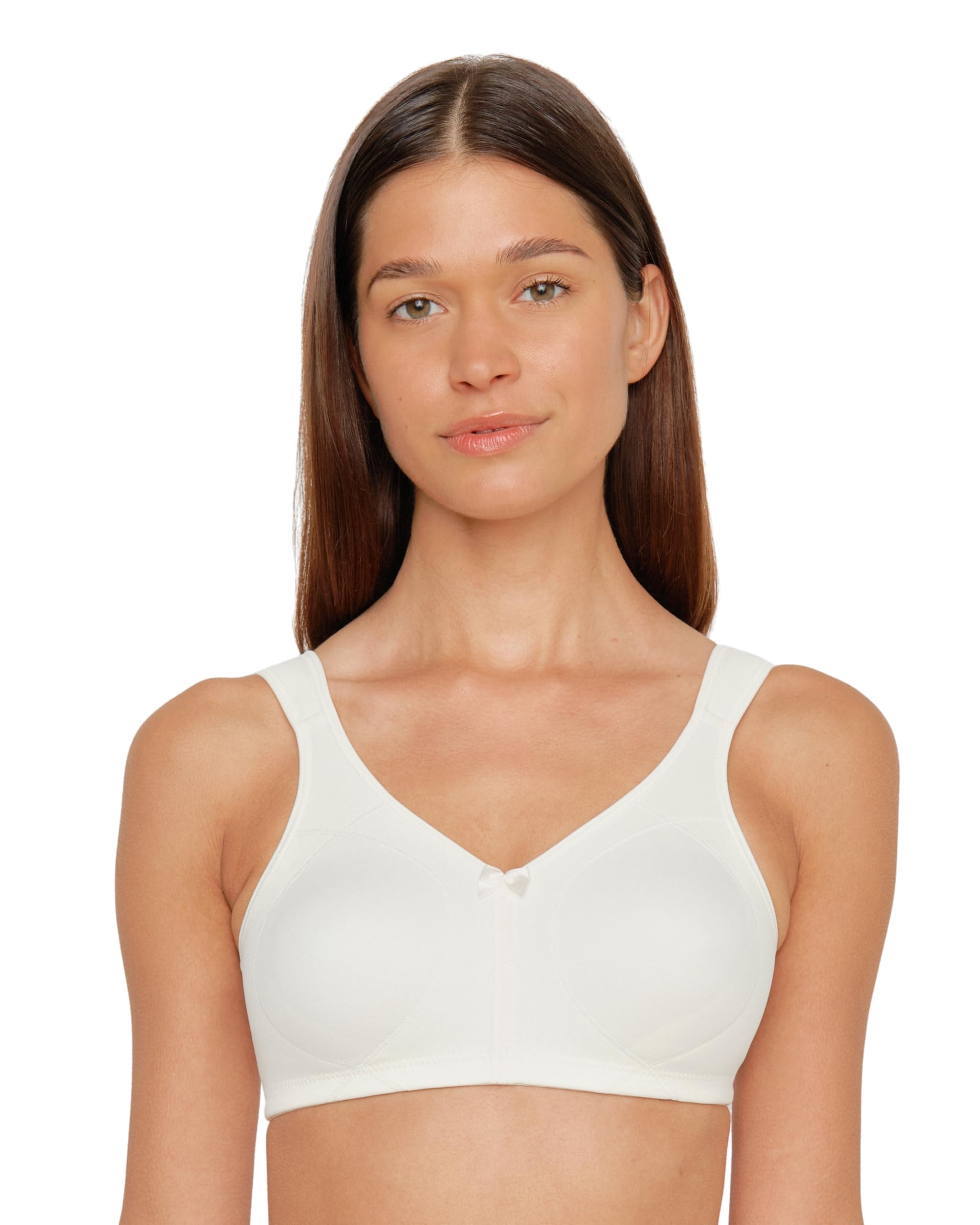 SUSA BH ohne Bügel Longline BH Classics I Bügelloser BH mit femininer Optik durch Spitzeneinsatz I Halbtransparenter BH mit 3-teilig genähten Cups