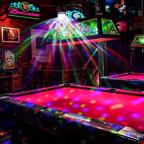 Miniatura 6 de HARBOLLE Paquete de 8 bombillas giratorias de color RGB E26E27 bombillas LED de fiesta bombillas estroboscópicas de colores luces de escenario