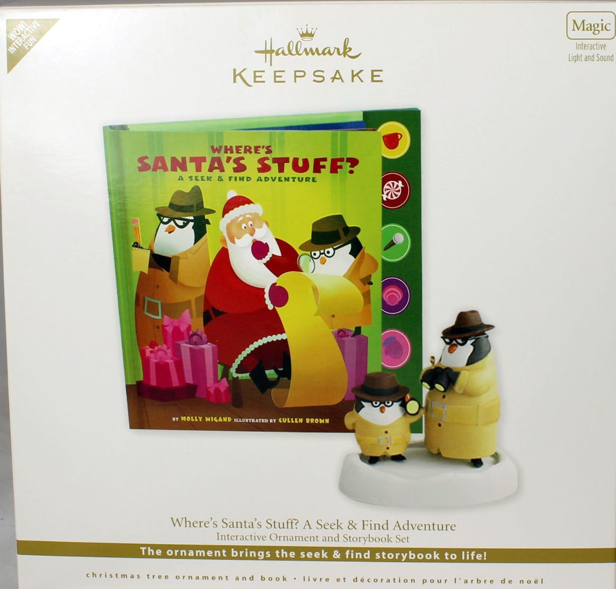 Hallmark Keepsake Ornament Where's Santas Stuff A Seek and Find Adventure Interactive Ornament and Book Set 2011