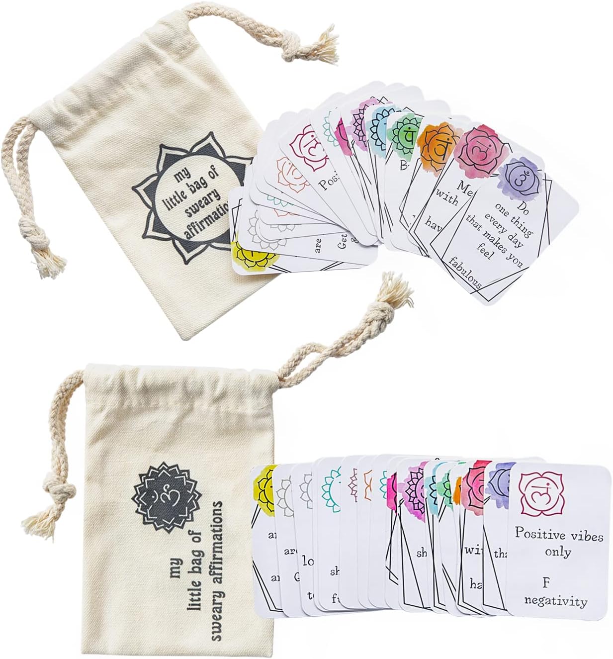 32pcs Funny Sweary Affirmation Cards for Women Gift, My Little Bag Of Sweary Affirmations Daily Affirmation Cards Set for Adult