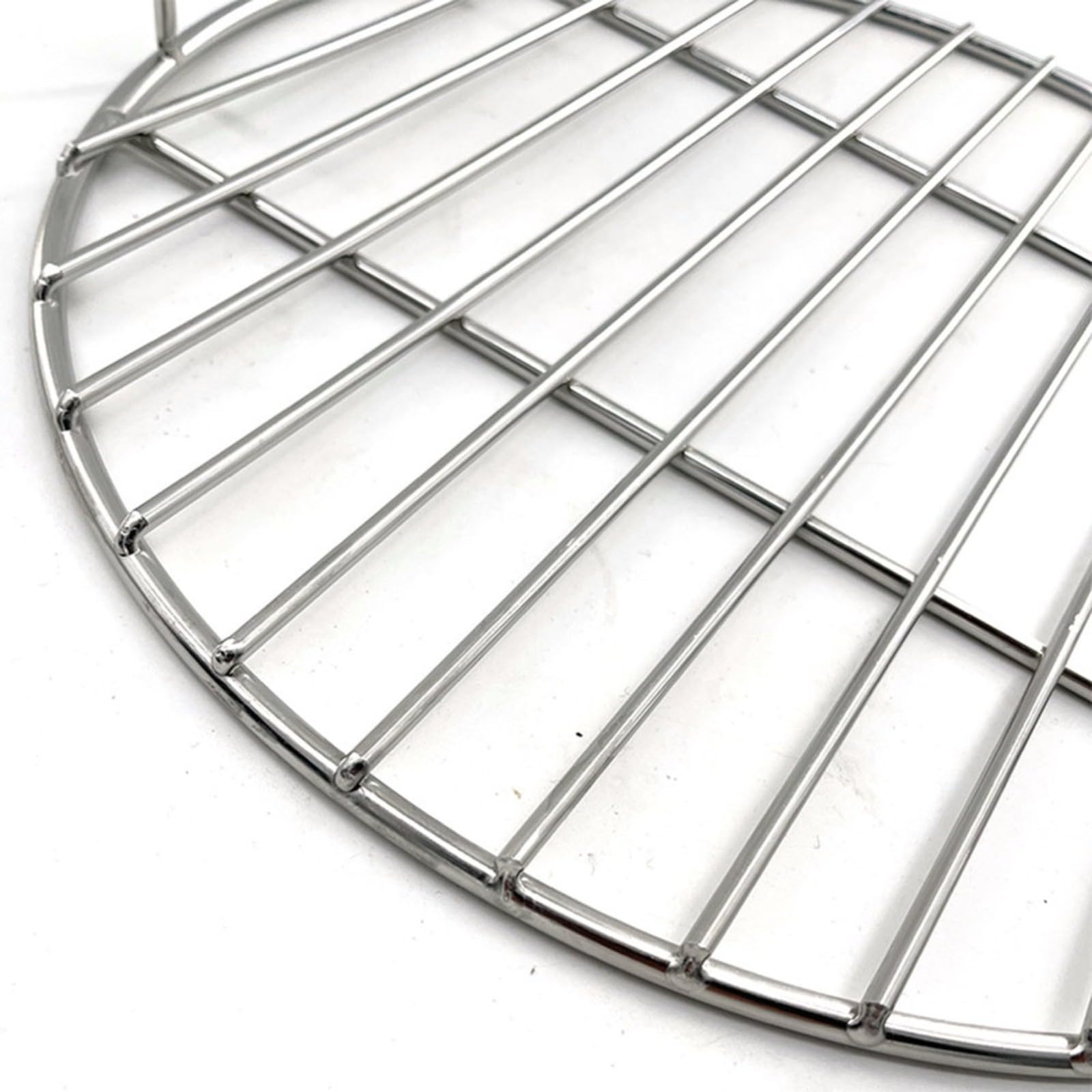 Para parrilla redonda de acero inoxidable con mango de 57 cm, para modelos de repuesto 7432 y 1241304, rejilla de 45 cm de diámetro (55 cm)
