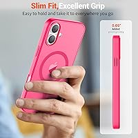 Vista 489 de SUPFINE - Funda magnética para iPhone 13 Pro Max (compatible con MagSafe), (protección contra caídas de grado militar de 10 pies), delgada, Negro