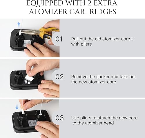 Miniatura 8 de Smart Aroma Difusor de aceite esencial sin agua de doble aroma, máquina de aire de aroma Cold Air Tech para 2000 pies cuadrados, 2 difusores de 6.8