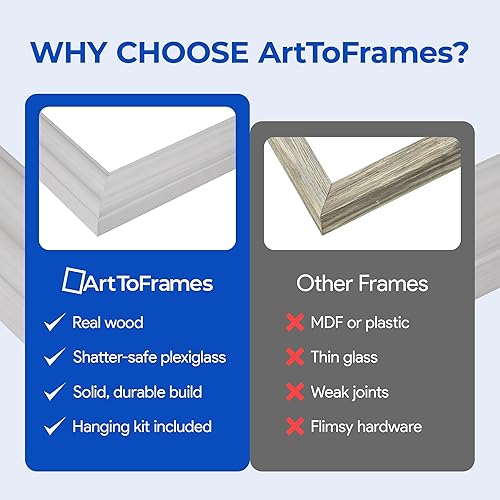 Miniatura 7 de Marco profundo de madera vincapervinca para fotografía 1.5 pulgadas de ancho.