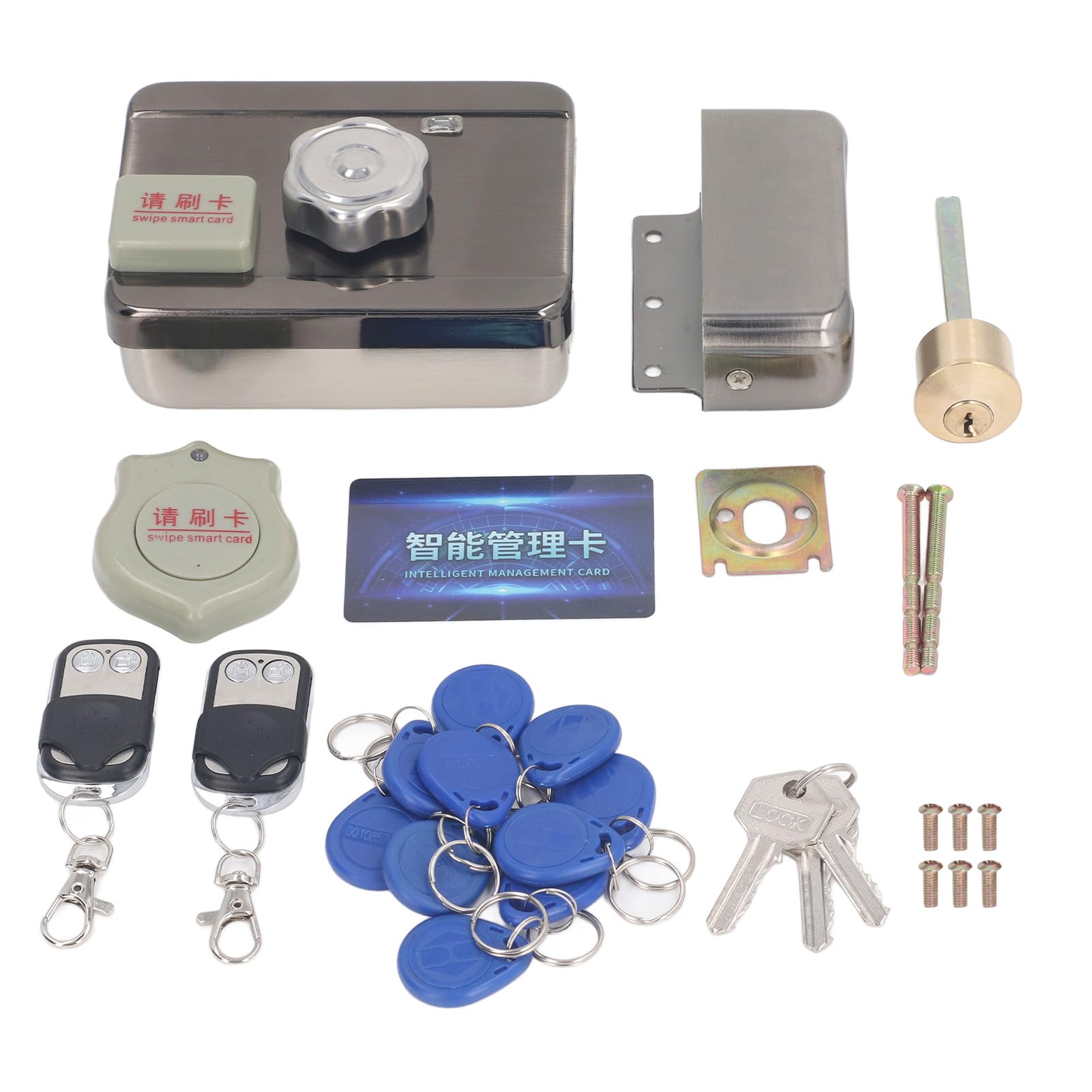 Cerradura de Puerta con Cerrojo Electrónico sin Llave, de Control Acceso Alta Seguridad para Oficina en Casa, Acero Inoxidable