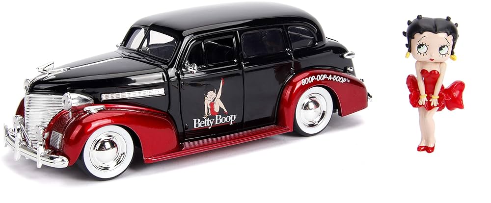 【現状品】BETTY BOOP 1939 CHEVY MASTER DELUXE Betty Boop & 1939 Chevy Master Deluxe- 1: 24 Die-Cast