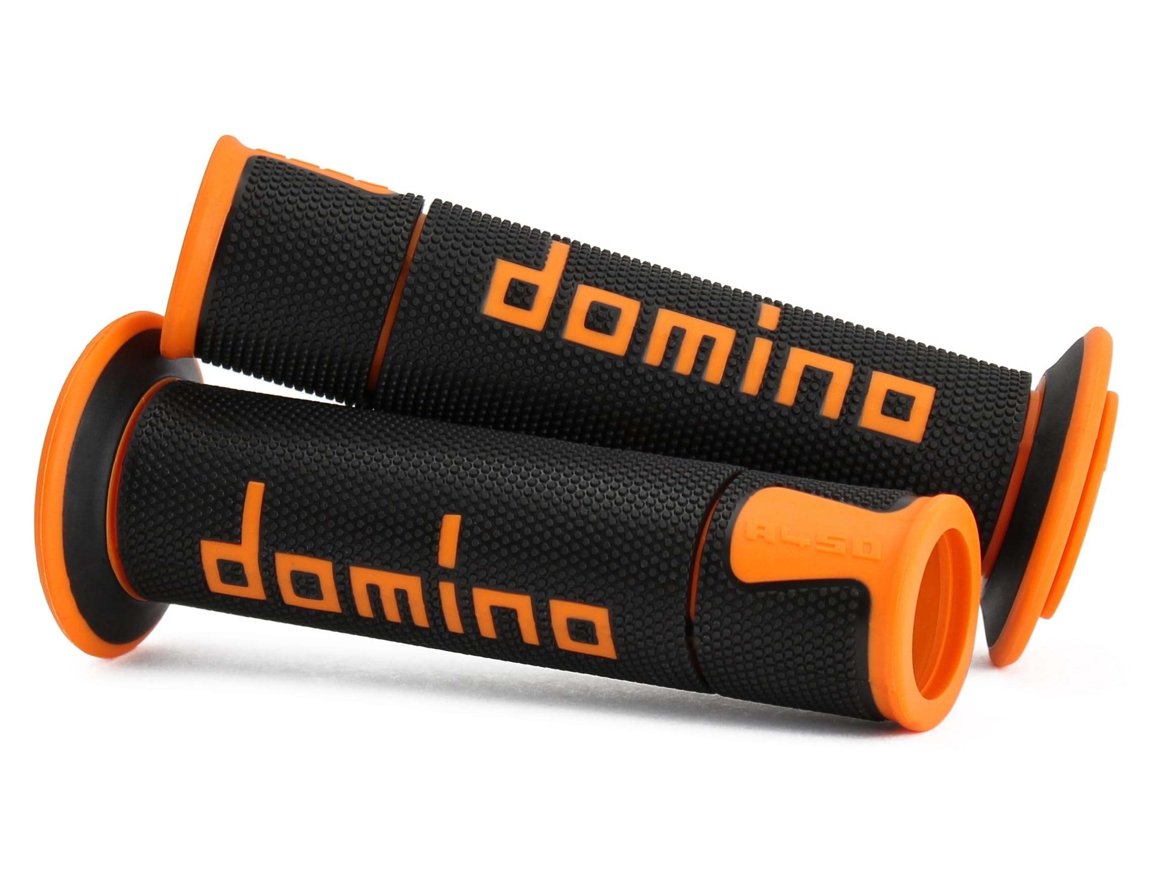 DOMINO Coppia MANOPOLE Nero/Arancio Racing STRADALI