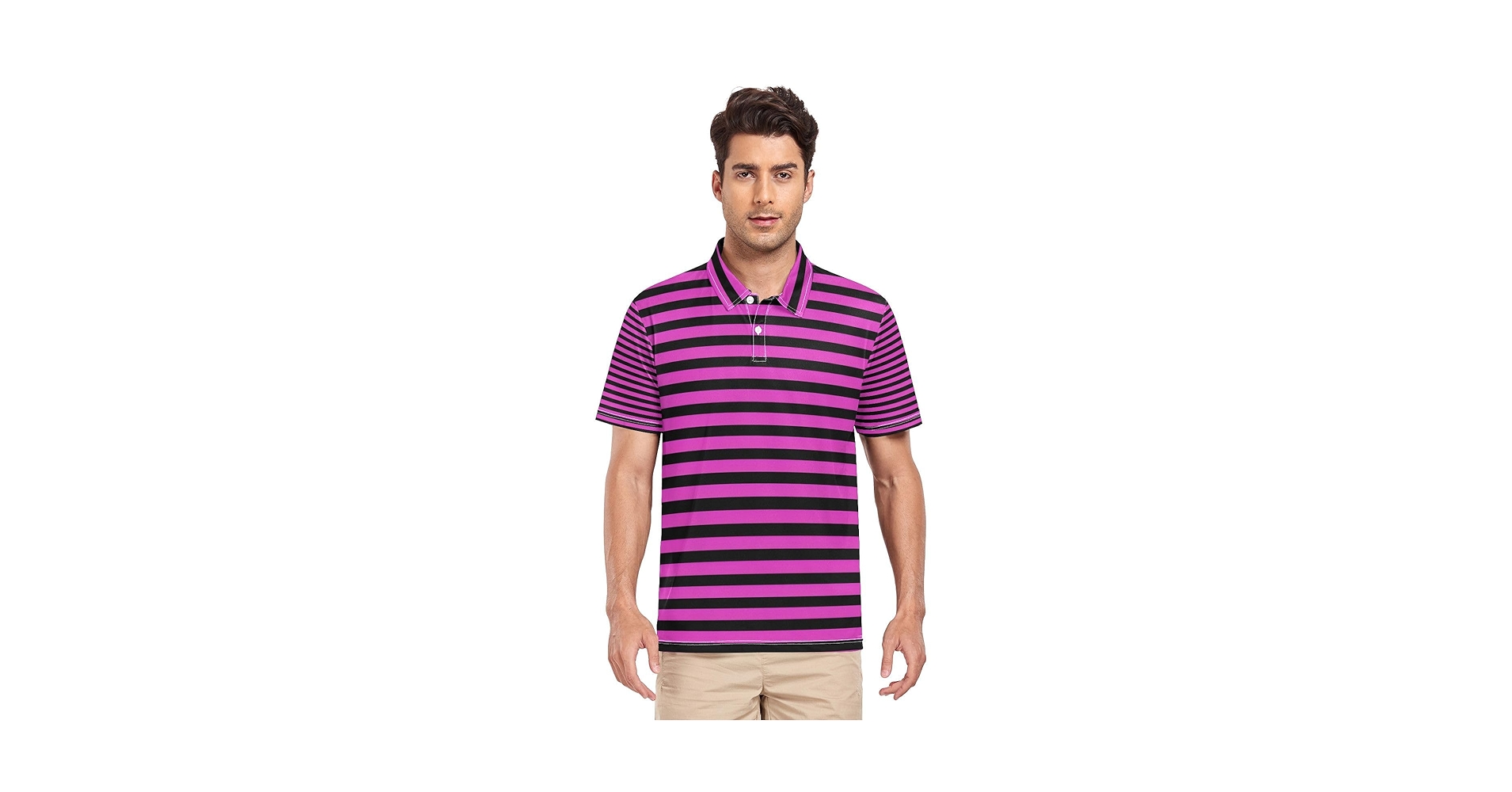 Amazon.com: Men's Polo Shirts Short Sleeve Pink Black