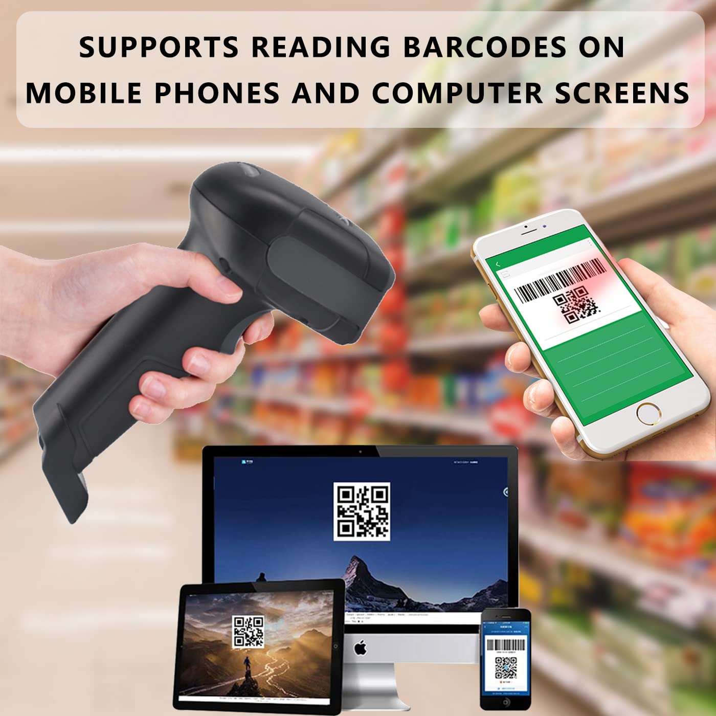 LENVII F510 scanning barcodes from screens