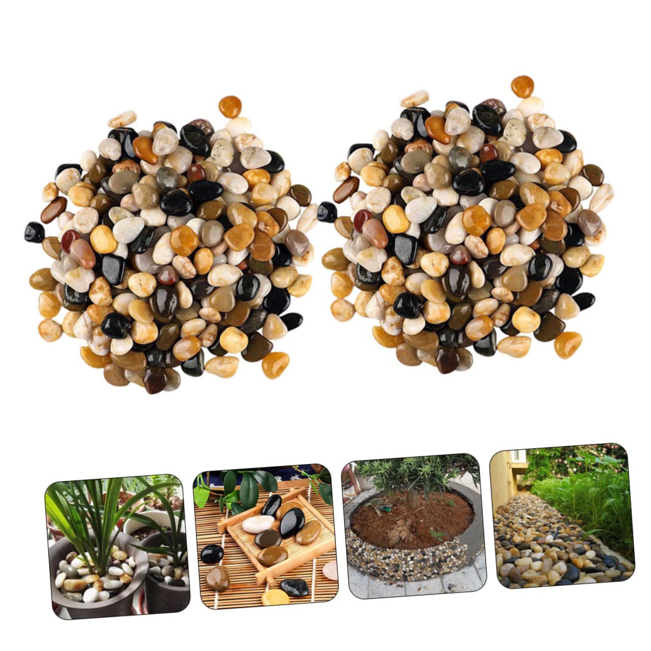 BESPORTBLE 2bolsas Rocas Suaves y Redondas para Piedras Decorativas Guijarros para Jardineras