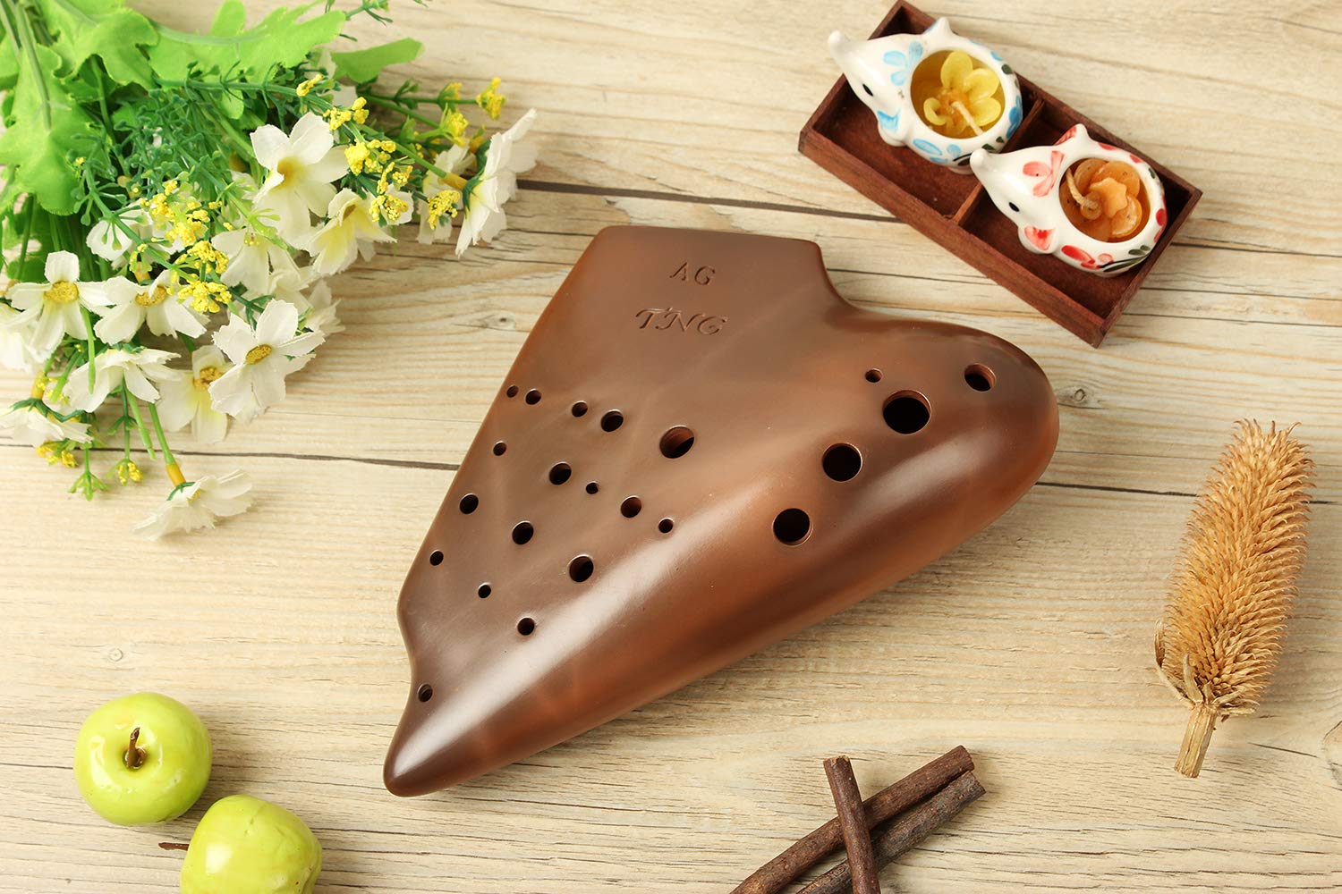 Amazon | TNG オカリナ 楽器 [ 12穴 / トリプル/アルト/G調/紫砂赤土