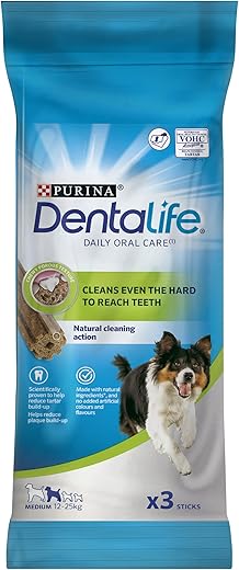Purina Dentalife – Snack dental para perros medianos Purina DentaLife Daily Oral Care. Talla 3 sticks